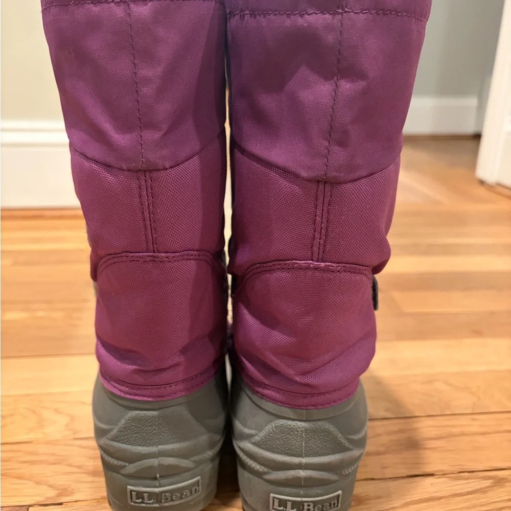 L.L. Bean Kids Purple and Gray Snow Boots